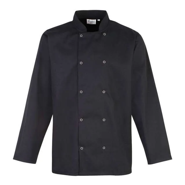 Tunică de bucătar bărbați Premier Chefs Stud PR665 · 195 g/m², bumbac / poliester