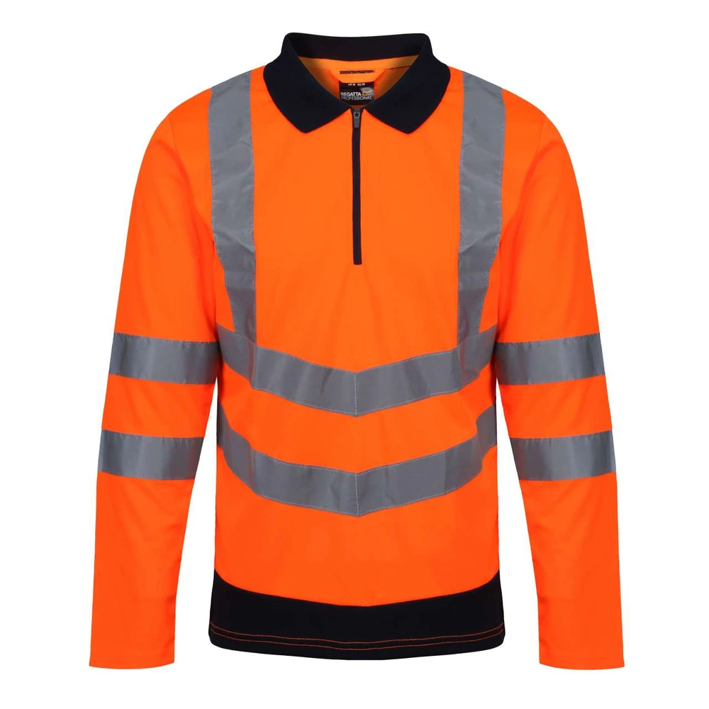 Tricou polo profesional cu maneca lunga, vizibilitate ridicata • 150 g/m², Regatta