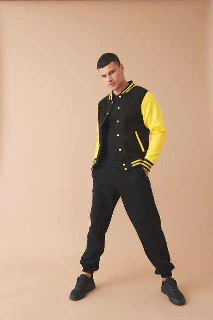Jachetă bărbați Just Hoods Varsity AWJH043 · 330 g/m², bumbac / poliester