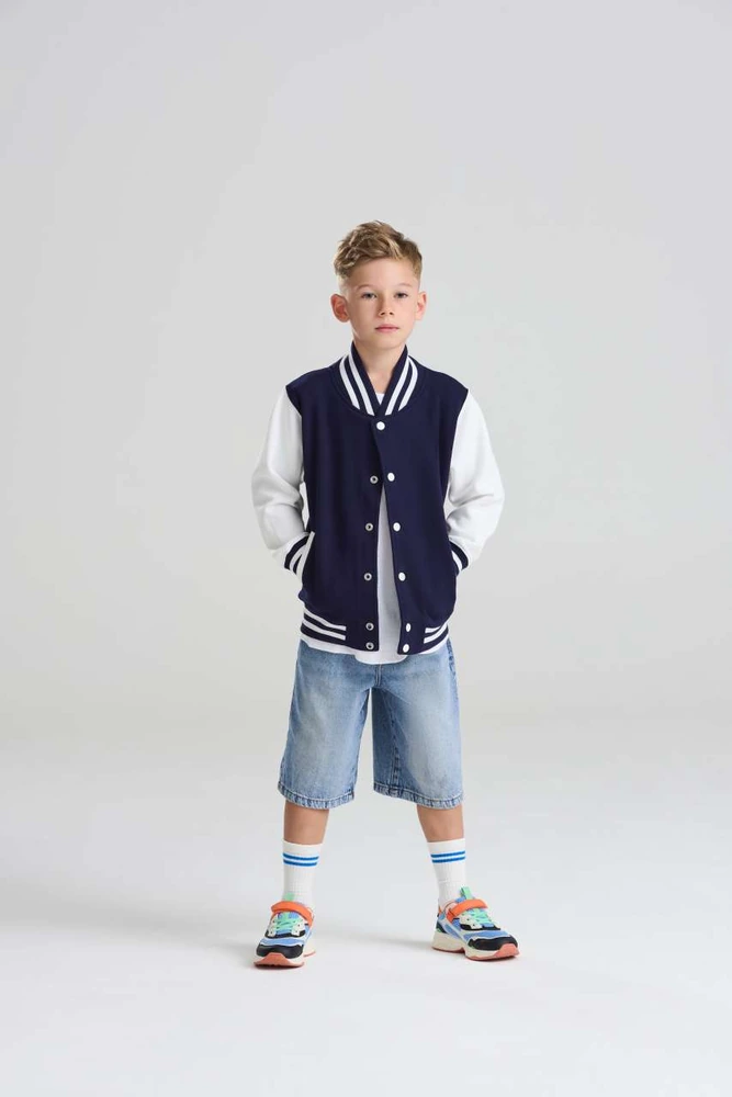 Jachetă copii Just Hoods Varsity AWJH043J · 330 g/m², bumbac / poliester