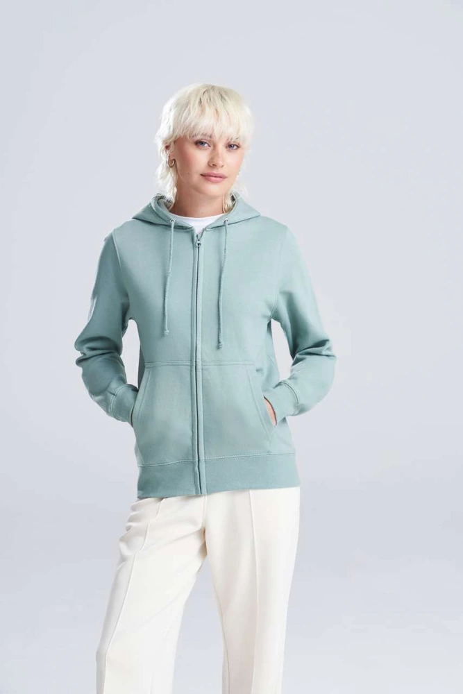 Hanorac cu fermoar damă Just Hoods College Zoodie AWJH050F · 280 g/m², bumbac / poliester