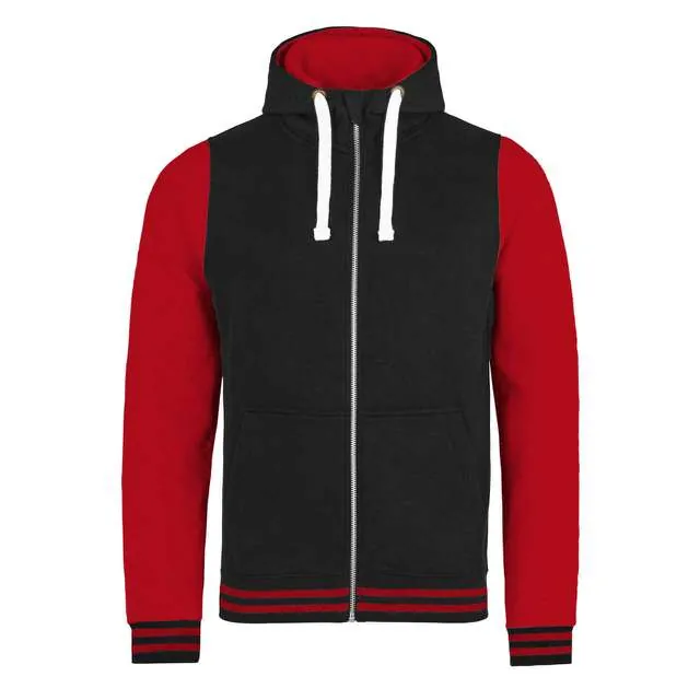 Hanorac urban cu gluga si fermoar complet