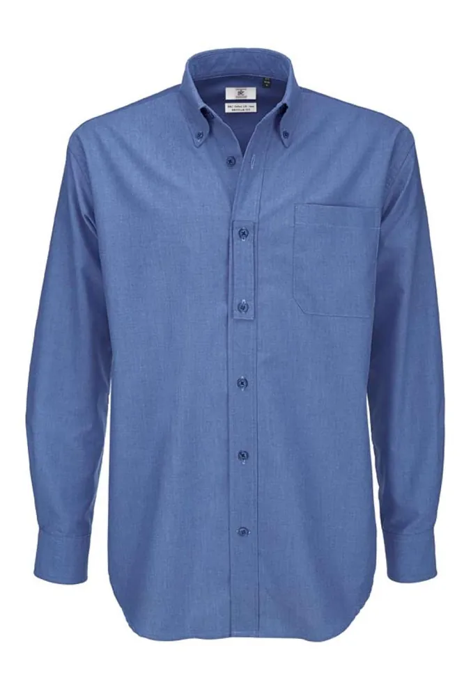 Cămașă B&C Oxford LSL BCSMO01 · 135 g/m², bumbac / poliester