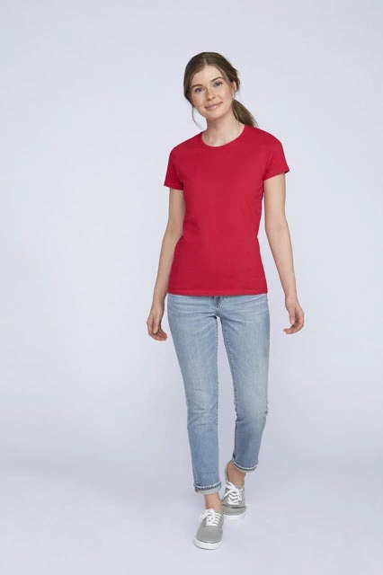 Tricou damă Gildan Premium Cotton GIL4100 · 185 g/m², bumbac