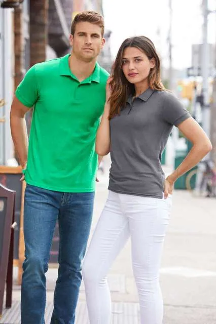 Tricou polo damă Gildan Dryblend Double Piqué GIL75800 · 203 g/m², bumbac / poliester