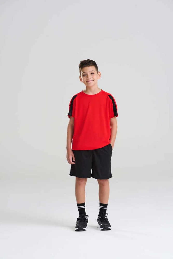 Tricou sport copii Just Cool Contrast JC003J · 140 g/m², poliester