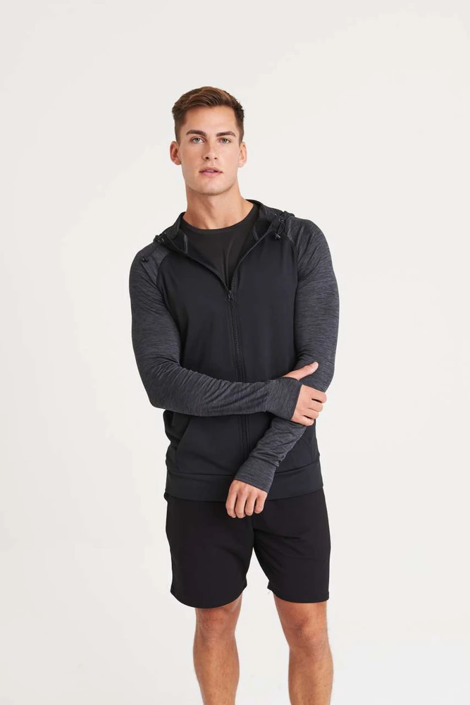 Hanorac cu fermoar bărbați Just Cool Contrast Zoodie JC057 · 240 g/m², bumbac / poliester