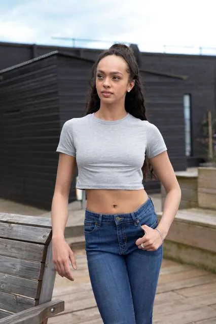 Tricou damă Just Ts Tri-Blend Cropped JT006 · 160 g/m², bumbac / poliester