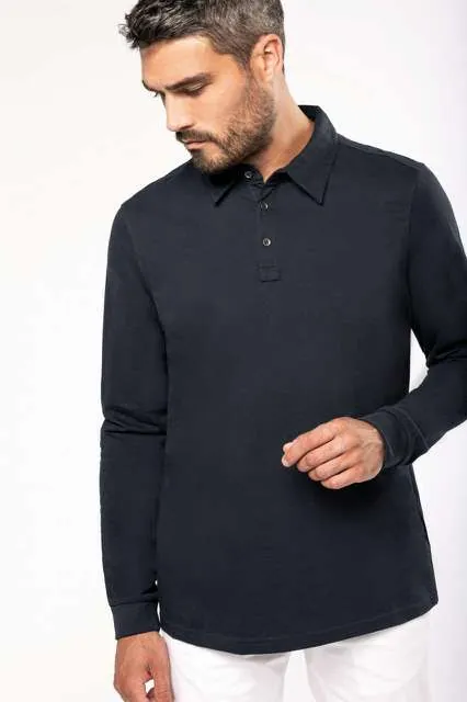 Tricou polo cu mânecă lungă bărbați Kariban KA264 · 180 g/m², bumbac