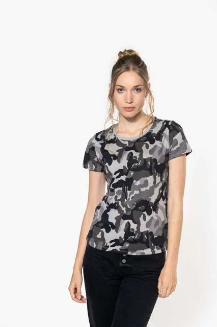 Tricou damă Kariban Camo KA3031 · 140 g/m², bumbac