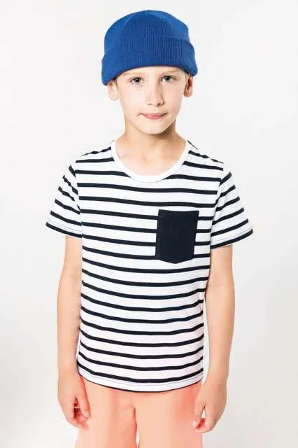 Tricou copii Kariban Striped Sailor Pocket KA379 · 160 g/m², bumbac