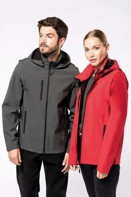 Geacă softshell damă Kariban 3-LAYER Removable KA422 · 300 g/m², poliester / elastan