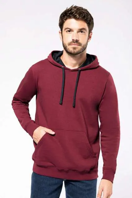 Hanorac cu glugă bărbați Kariban Contrast KA446 · 280 g/m², bumbac / poliester