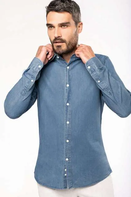 Cămașă bărbați Kariban Denim KA512 · 160 g/m², bumbac