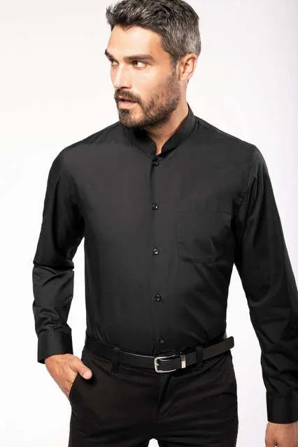 Cămașă bărbați Kariban Mandarin Collar KA515 · 110 g/m², bumbac / poliester