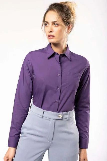 Cămașă damă Kariban Jessica KA549 · 110 g/m², bumbac / poliester
