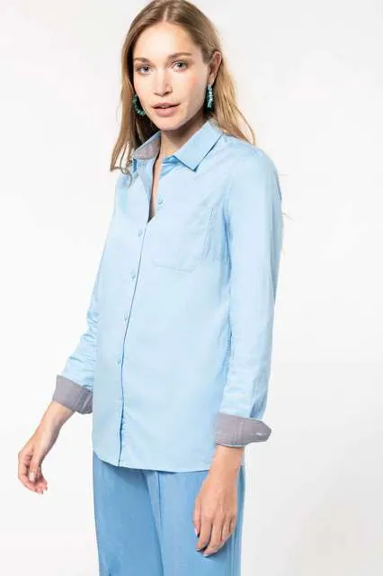Cămașă damă Kariban Nevada Cotton KA585 · 155 g/m², bumbac