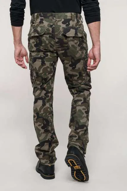 Pantaloni bărbați Kariban Multipocket KA744 · 245 g/m², bumbac / elastan