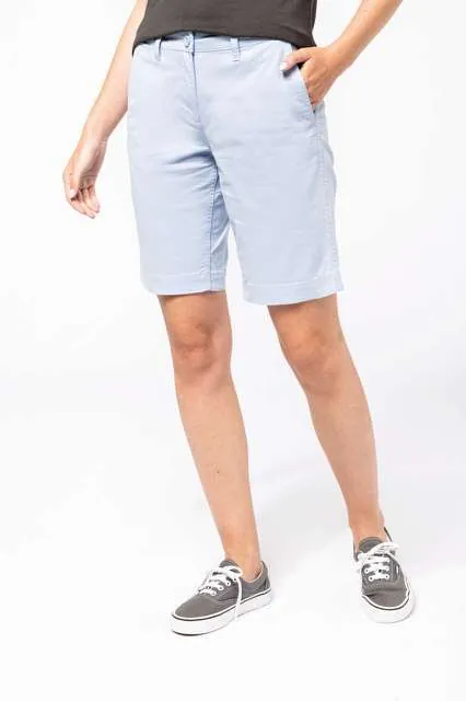 Pantaloni scurți damă Kariban Chino KA751 · 245 g/m², bumbac / elastan
