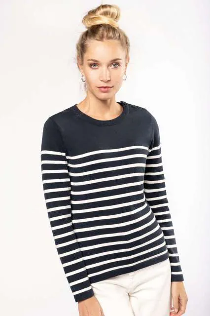 Pulover damă Kariban Sailor KA990 · 285 g/m², bumbac / acril
