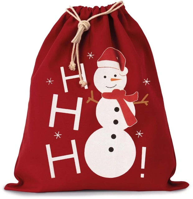 Rucsac Kimood Cotton Snowman Design Drawcord KI0745