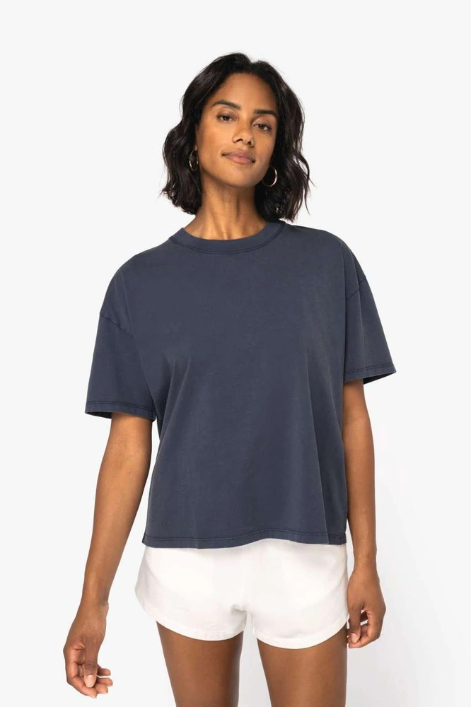 Tricou damă oversize Native Spirit Washed Effect NS327 · 190 g/m², bumbac / bumbac organic