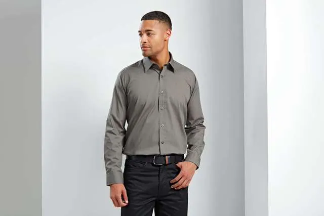 Cămașă bărbați Premier Poplin PR204 · 105 g/m², bumbac / poliester
