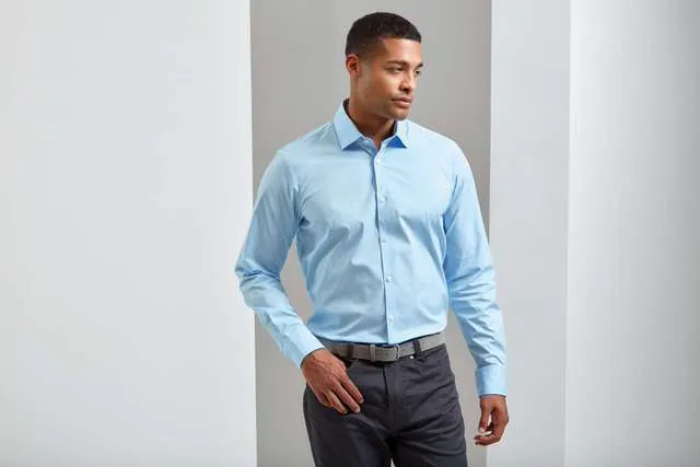 Cămașă bărbați Premier Stretch-Fit Cotton Poplin PR244 · 115 g/m², bumbac / elastan