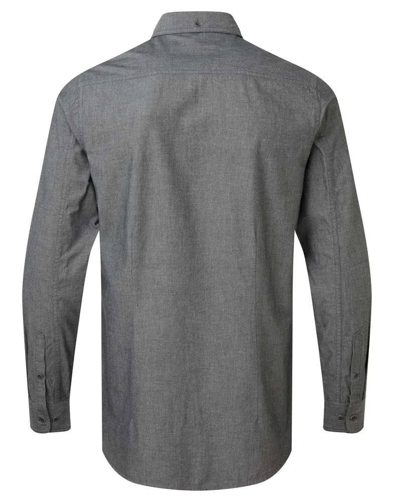 Cămașă bărbați Premier Organic Chambray Fairtrade PR247 · 160 g/m², bumbac / bumbac organic