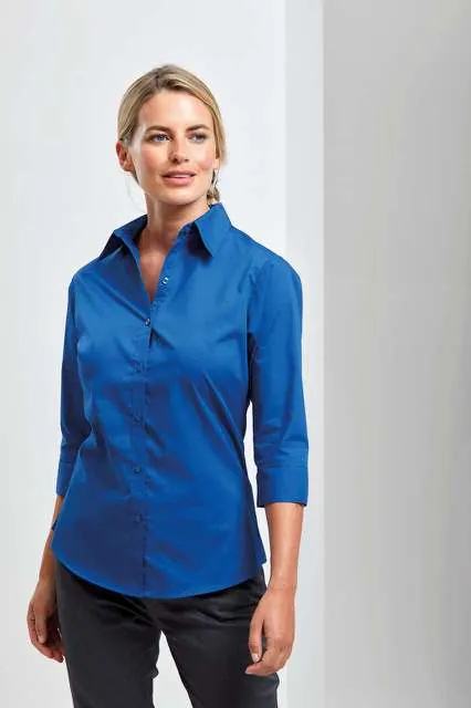 Cămașă damă Premier Poplin 3/4 Blouse PR305 · 105 g/m², bumbac / poliester