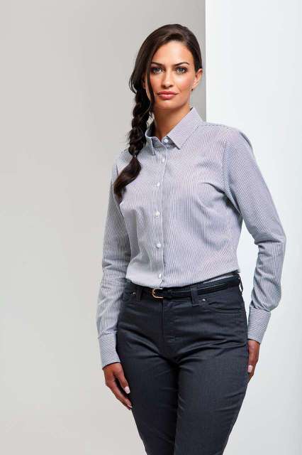 Cămașă damă Premier Cotton Rich Oxford Stripes PR338 · 135 g/m², bumbac