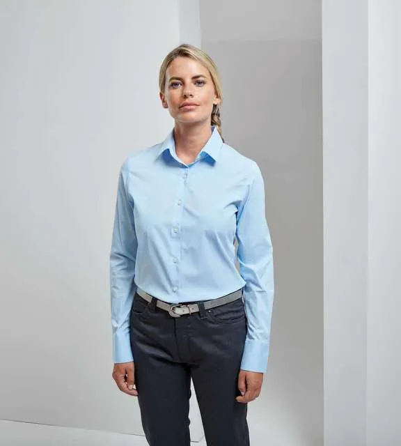 Cămașă damă Premier Stretch-Fit Cotton Poplin PR344 · 115 g/m², bumbac / elastan