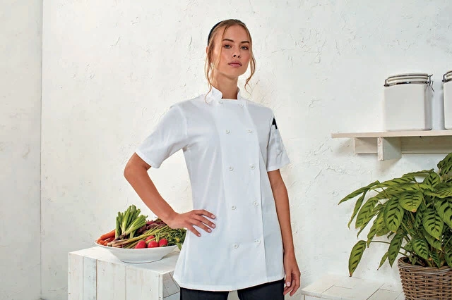 Tunică de bucătar damă Premier Chefs PR670 · 195 g/m², bumbac / poliester