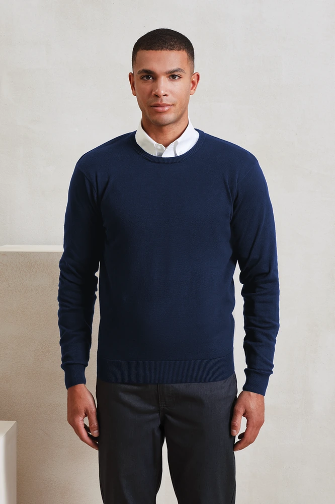 Pulover bărbați Premier Cotton Rich Knitted PR692 · bumbac / acril