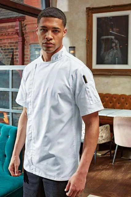 Tunică de bucătar Premier Chefs Zip-Close PR906 · 170 g/m², bumbac / poliester