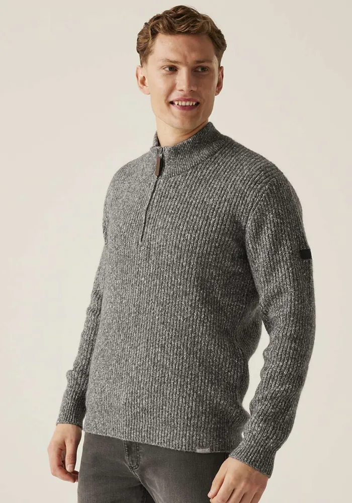 Pulover Regatta Solomon Zip-Neck Knitted Pullover RETRF673 · 545 g/m²