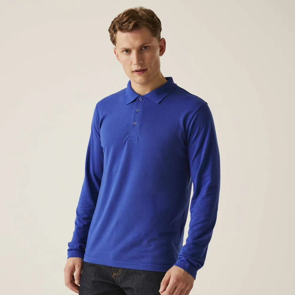 Tricou polo cu mânecă lungă Regatta Pro 65 35 RETRS222 · 195 g/m², bumbac / poliester