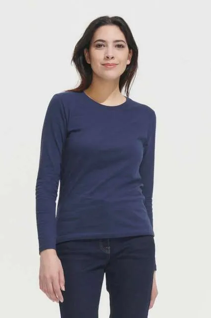 Tricou cu mânecă lungă damă SOL'S Imperial LSL SO02075 · 190 g/m², bumbac