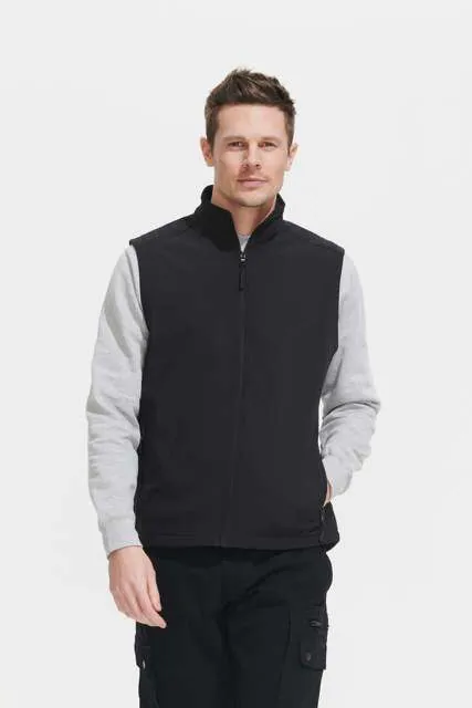 Vestă softshell bărbați SOL'S Race BW SO02887 · 280 g/m², poliester / elastan
