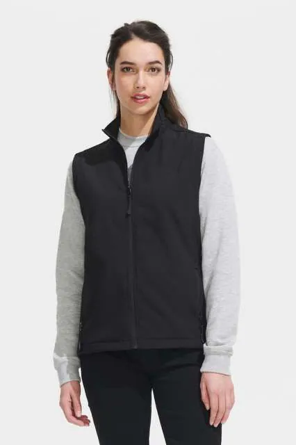 Vestă softshell damă SOL'S Race BW SO02888 · 280 g/m², poliester / elastan
