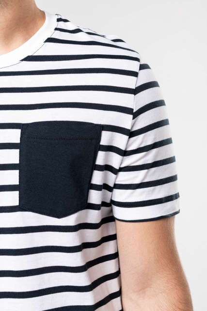 STRIPED SHORT SLEEVE SAILOR T-SHIRT WITH POCKET