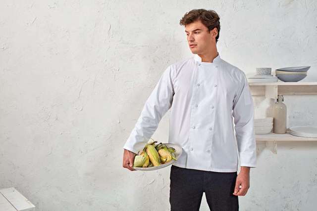CHEF'S LONG SLEEVE COOLCHECKER® JACKET WITH MESH BACK PANEL